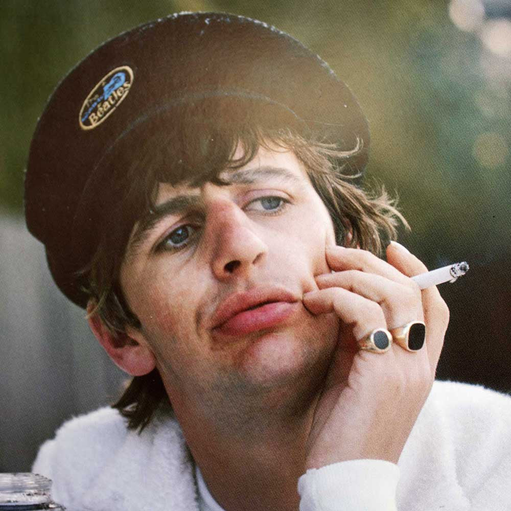 The Beatles Unisex Corduroy Help! Hat: Oval Logo (Navy Blue)