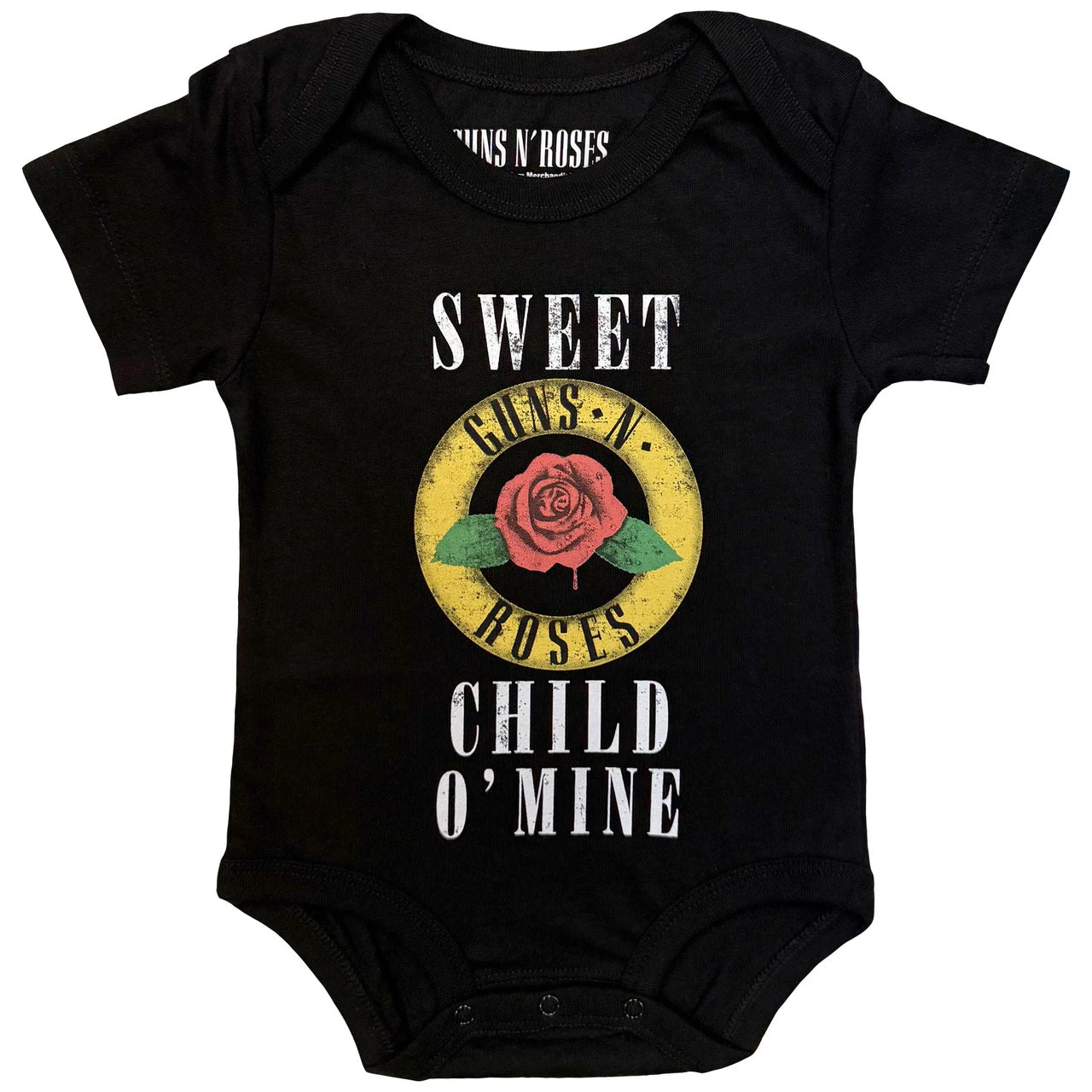 Guns N' Roses Kids Baby Grow: Child O' Mine Rose (Black)