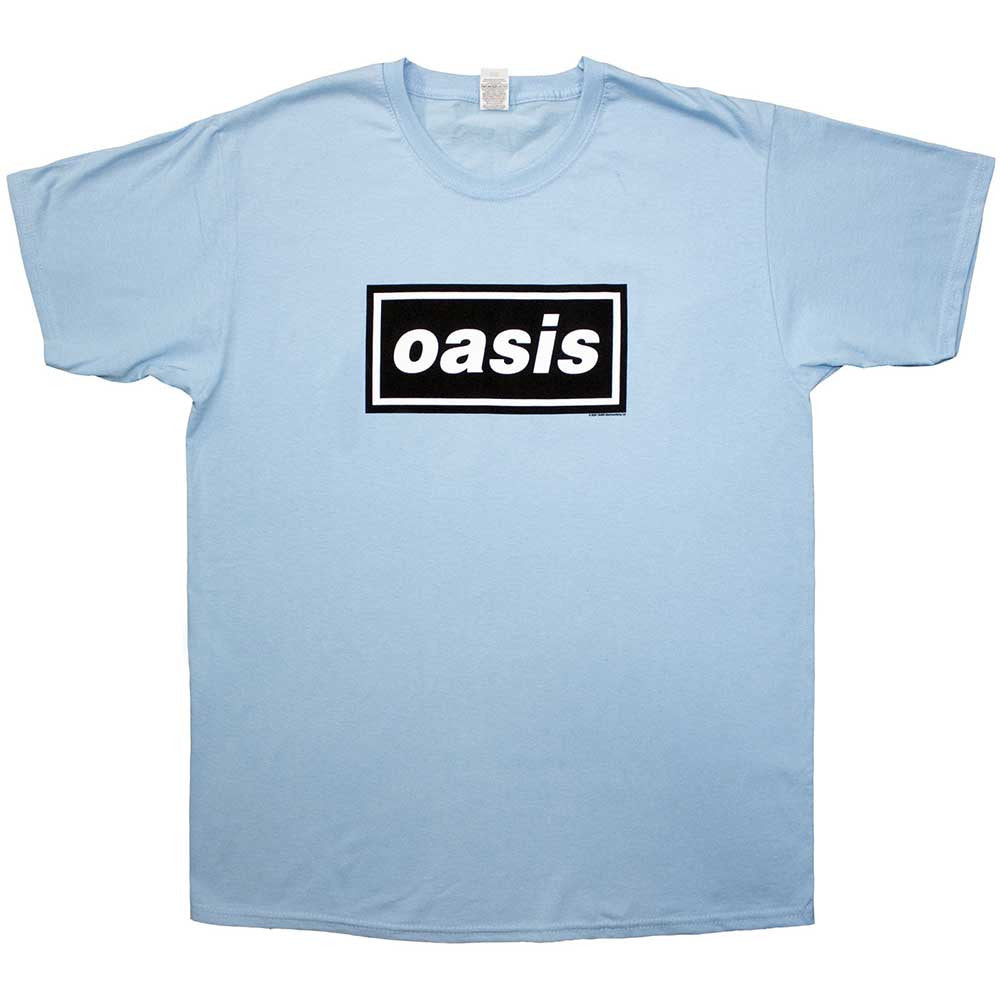 Oasis Unisex T-Shirt: Decca Logo (City Blue)