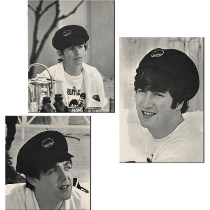 The Beatles Unisex Corduroy Help! Hat: Oval Logo (Navy Blue)