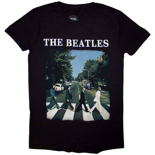 The Beatles Unisex T-Shirt: Abbey Road & Logo (with big sizes)