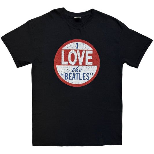 The Beatles Unisex T-Shirt: I Love The Beatles Single Print (Black)