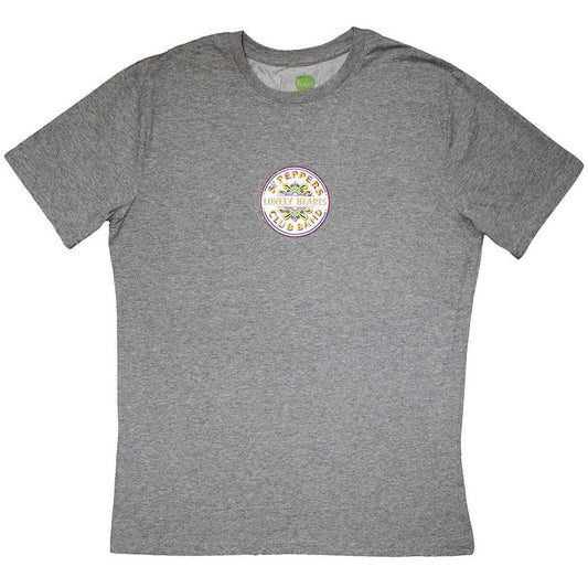 The Beatles Unisex T-Shirt: Mini Sgt Pepper Drum (Grey)