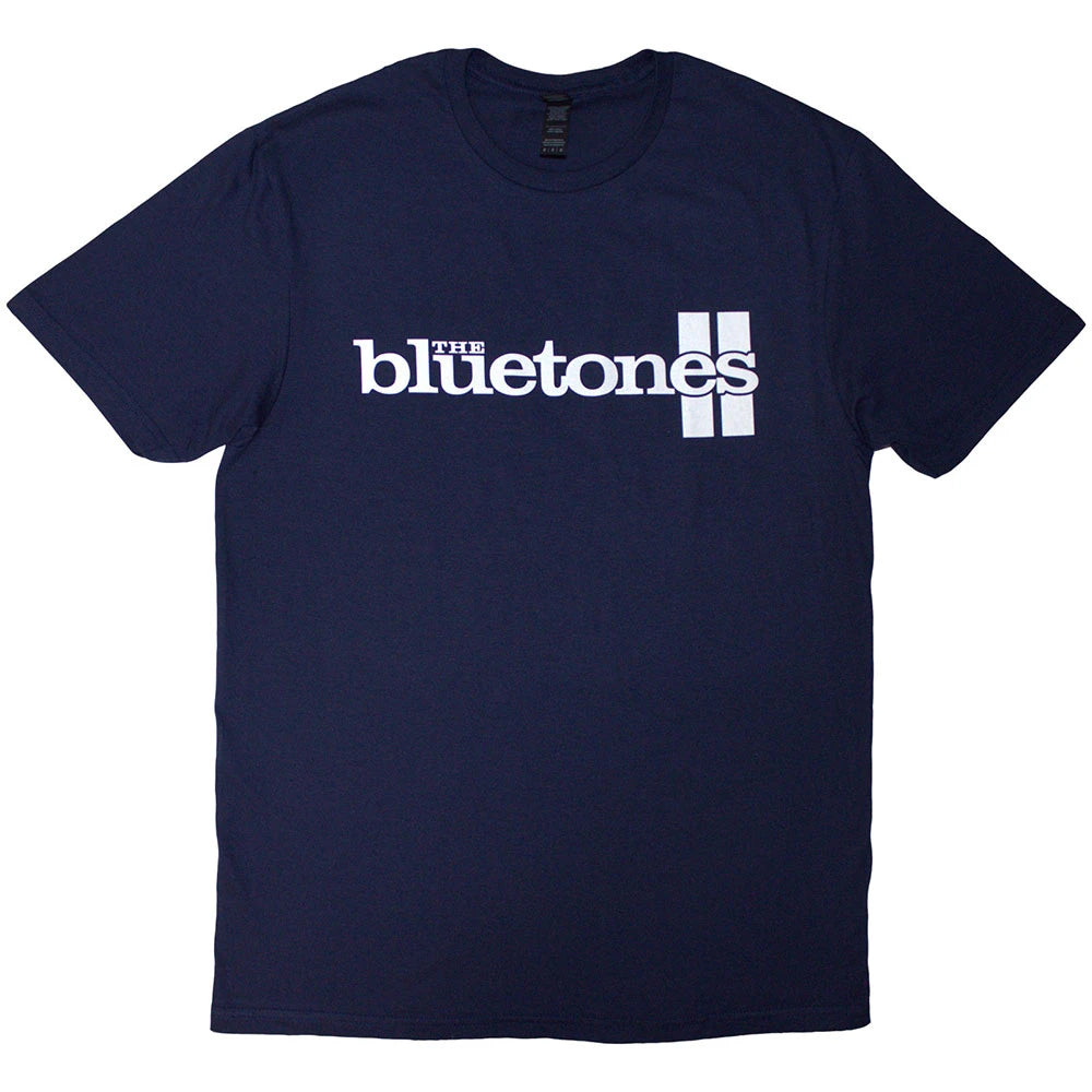 The Bluetones Unisex T-Shirt: Stripe Logo (Navy Blue) The Bluetones Unisex T-Shirt: Stripe Logo (Navy Blue)