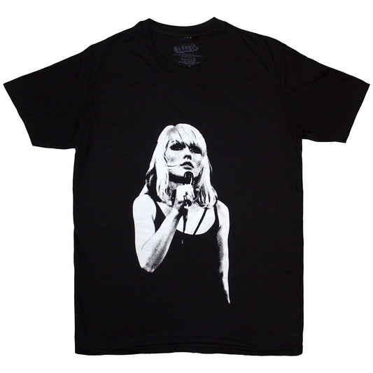 Debbie Harry Ladies T-Shirt: Open Mic. (Black)