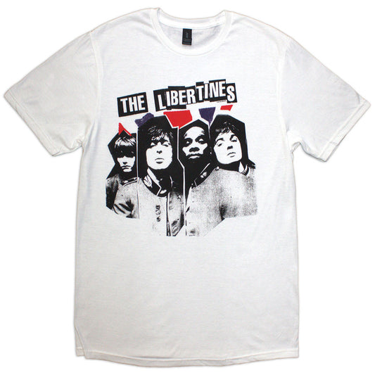The Libertines Unisex T-Shirt: RIP Flag Xerox (White)