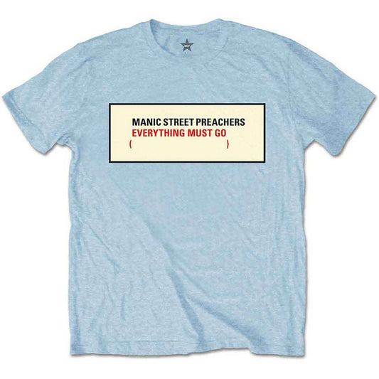 Manic Street Preachers Unisex T-Shirt: Everything Must Go (Blue)