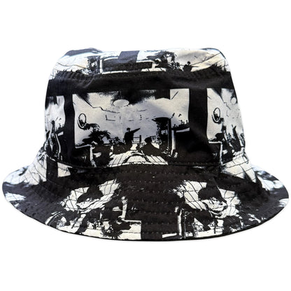 Oasis Unisex Bucket Hat: Decca Logo / Definitely Maybe Reversible (Black) (Ex-Tour)