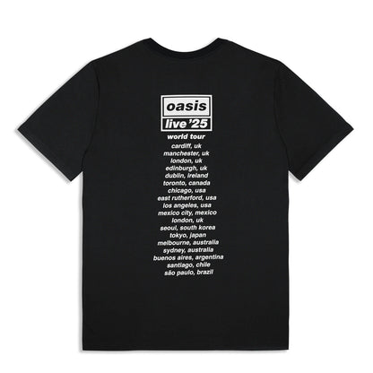 Oasis Collage Live '25 World Tour T-Shirt (front & back print)