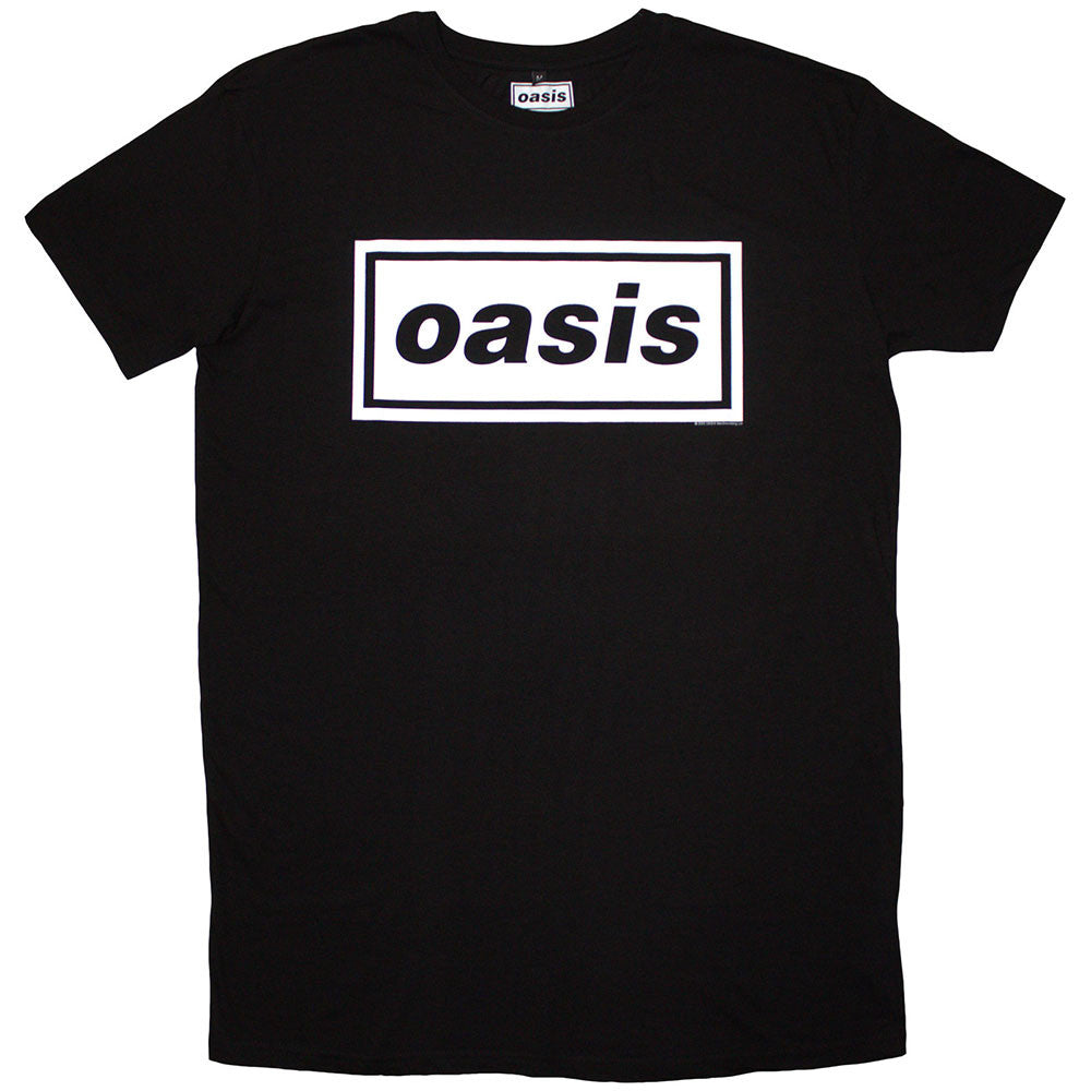 Oasis Ladies T-Shirt Dress: Decca Logo (Black)