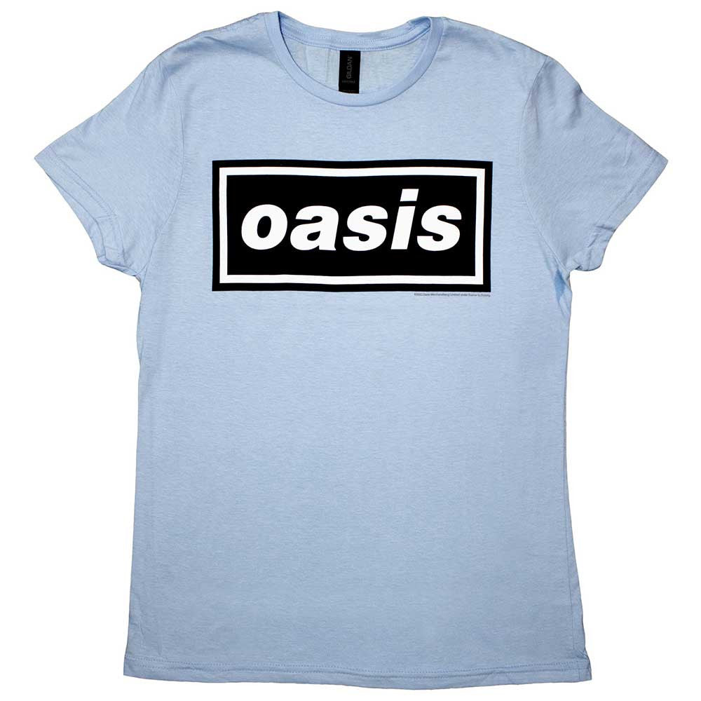 Oasis Ladies T-Shirt: Decca Logo (City Blue)