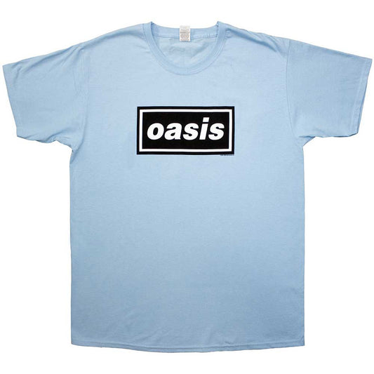 Oasis Unisex T-Shirt: Decca Logo (City Blue)