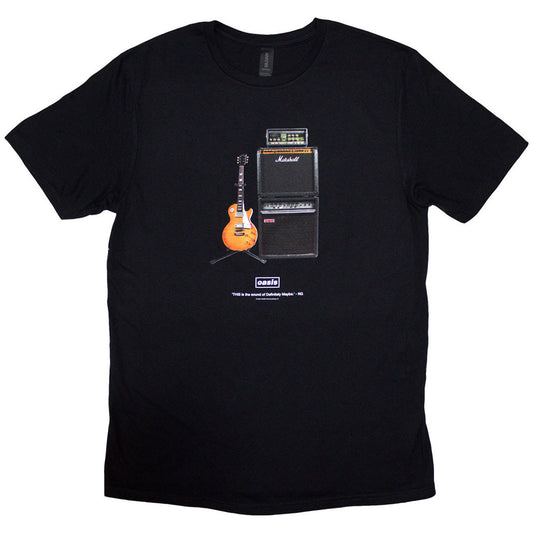 Oasis Unisex T-Shirt: Definitely Maybe Guitar (Black)