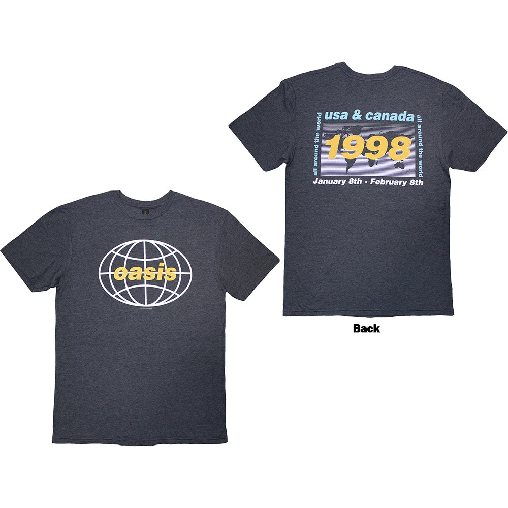 Oasis Unisex T-Shirt: 1998 World Tour - Colour T-shirts