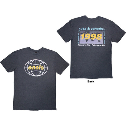 Oasis Unisex T-Shirt: 1998 World Tour - Colour T-shirts