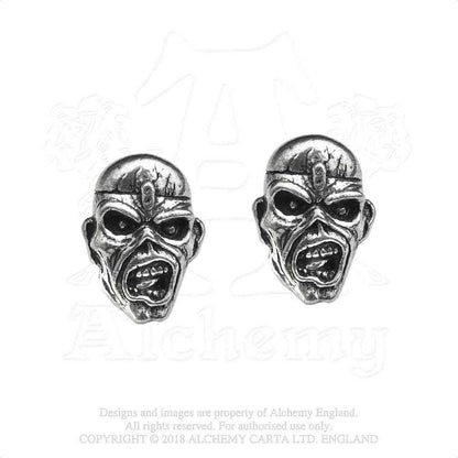 Iron Maiden Stud Earrings: Piece of Mind Eddie