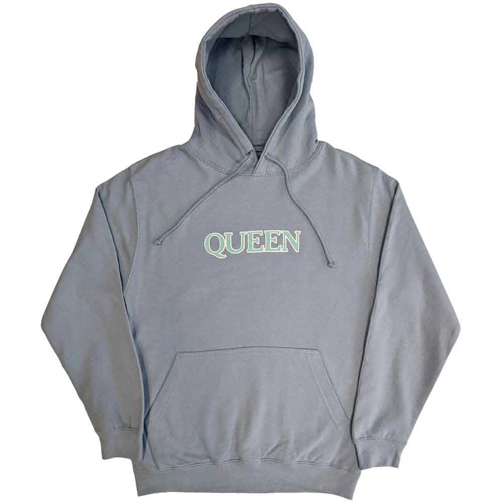Queen Unisex Pullover Hoodie: Radio Ga Ga (Light Blue) (Back Print)
