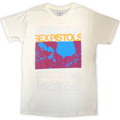 The Sex Pistols Unisex T-Shirt: 100 Club (Natural) (Back Print)