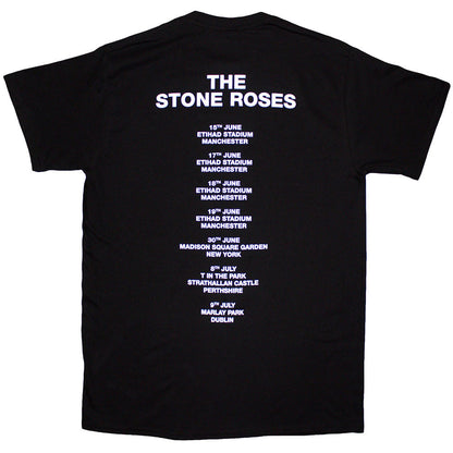 The Stone Roses Unisex T-Shirt: Tour 2016 (Black) (Back Print)