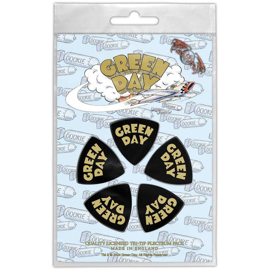 Green Day Tri-Tip Plectrum Pack: Dookie Logo