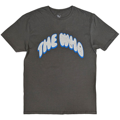 The Who Unisex T-Shirt: Flag Cartoon (Charcoal Grey) (Back Print)